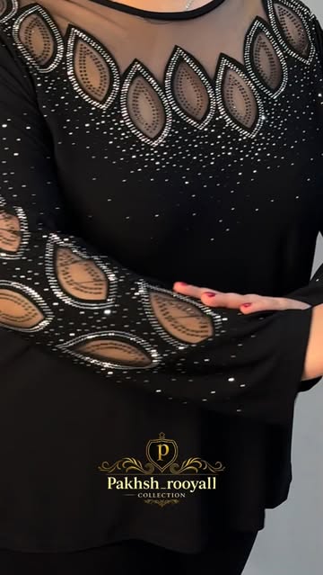 بلوز مجلسی مشکی جذاب سایز ۵۸ جودون خاویاری